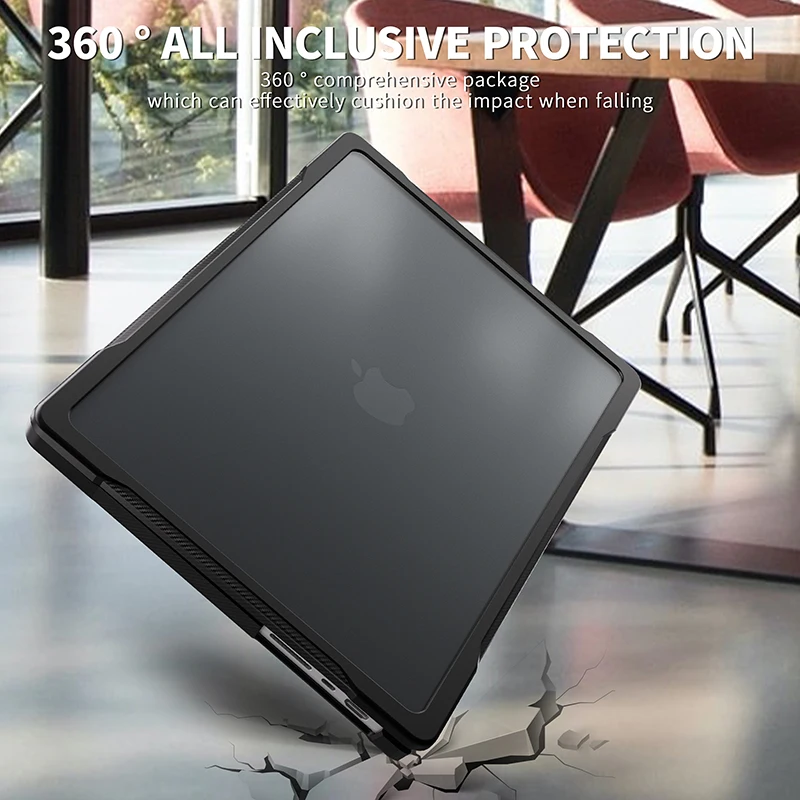 Case For Apple MacBook Pro 16 inch 2024 M4 A3403 Laptop Case Kickstand Holder Shockproof 360 All inclusive Protective Cover