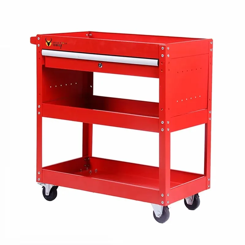 Трехслойный передвижной шкаф для ремонта автомобильного оборудования, тип ящика, автомобильная полка, перегородка, комбинированная тележка для обслуживания