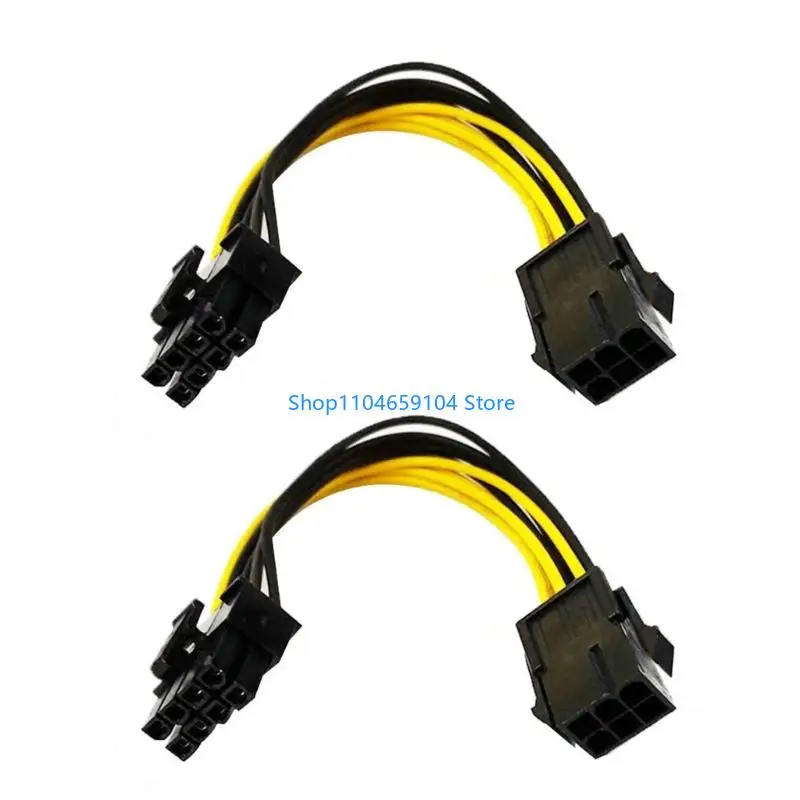 

6 Pin to 8 Pin GPU Adapter 6 Pin Female to 8 Pin Male GPU Power Sleeved Cable