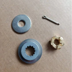 Boat Engine Propeller Shaft Spacer Slotted Nut For PARSUN 2 Stroke 5.8HP 4 stroke 6HP Water Cooled Outboard Motor