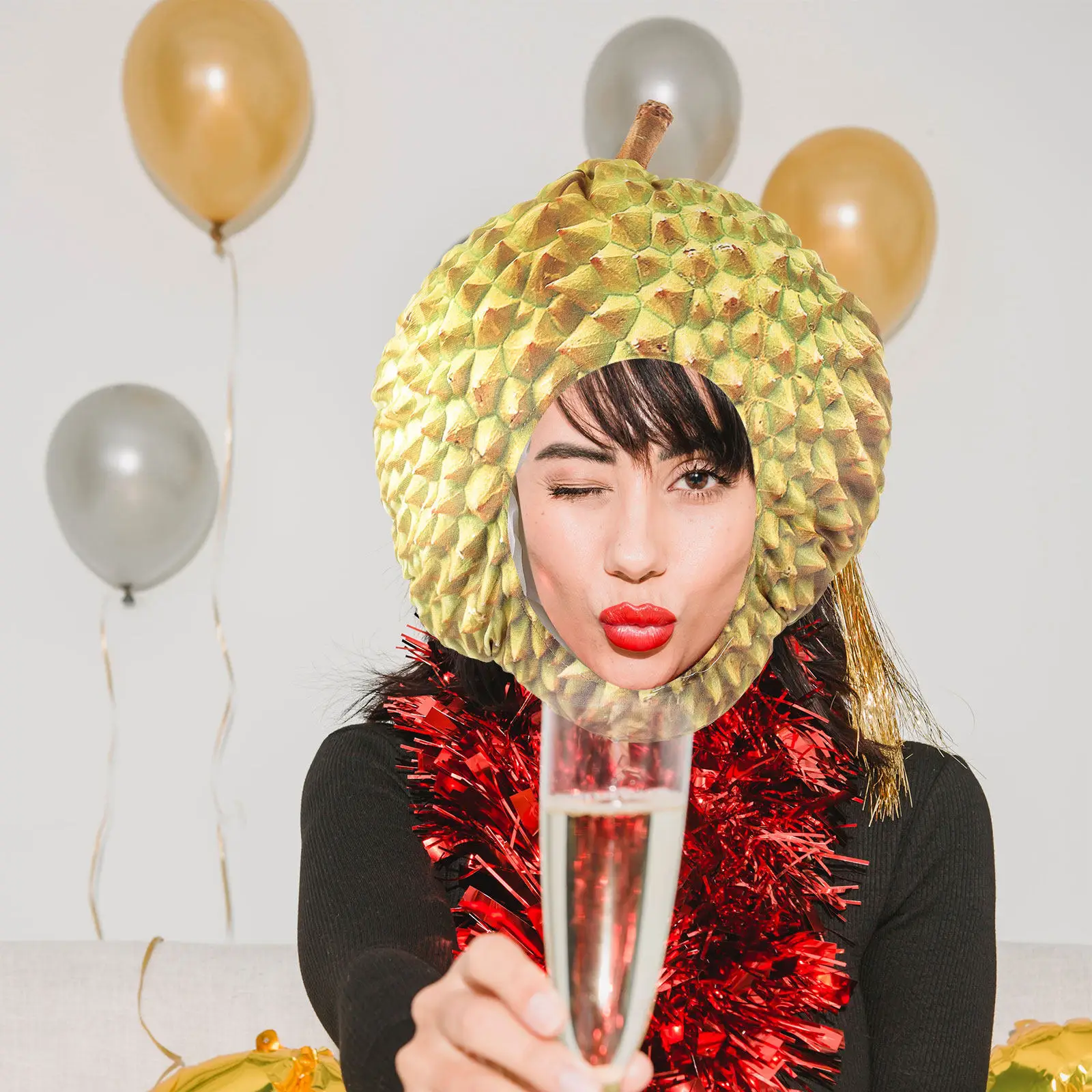 

Головной убор в форме дуриана, мягкая удобная ткань, карнавальная праздничная шляпа для взрослых и детей, для фотосессий, фестивалей, косплея, дня рождения