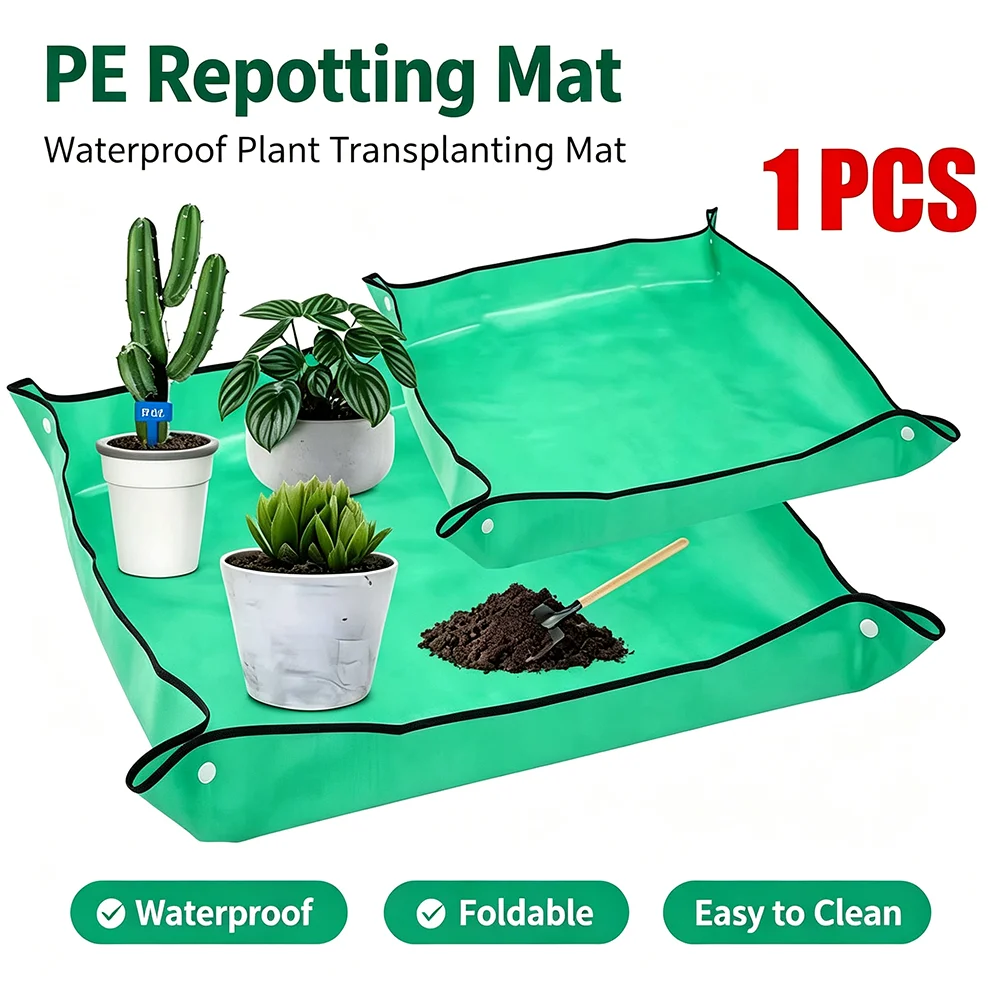 1pcs Planting Mat 50cm-150cm Reusable Gardening Potting Pad Foldable Waterproof PE Mat Succulent Flower Pot Transplanting Mat