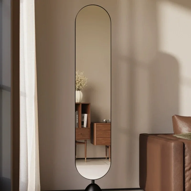 

Full-Length Mirror Floor Mirror Living Room Bedroom and Household Dressing Mirror Convenient Rotatable Modern Minimalist