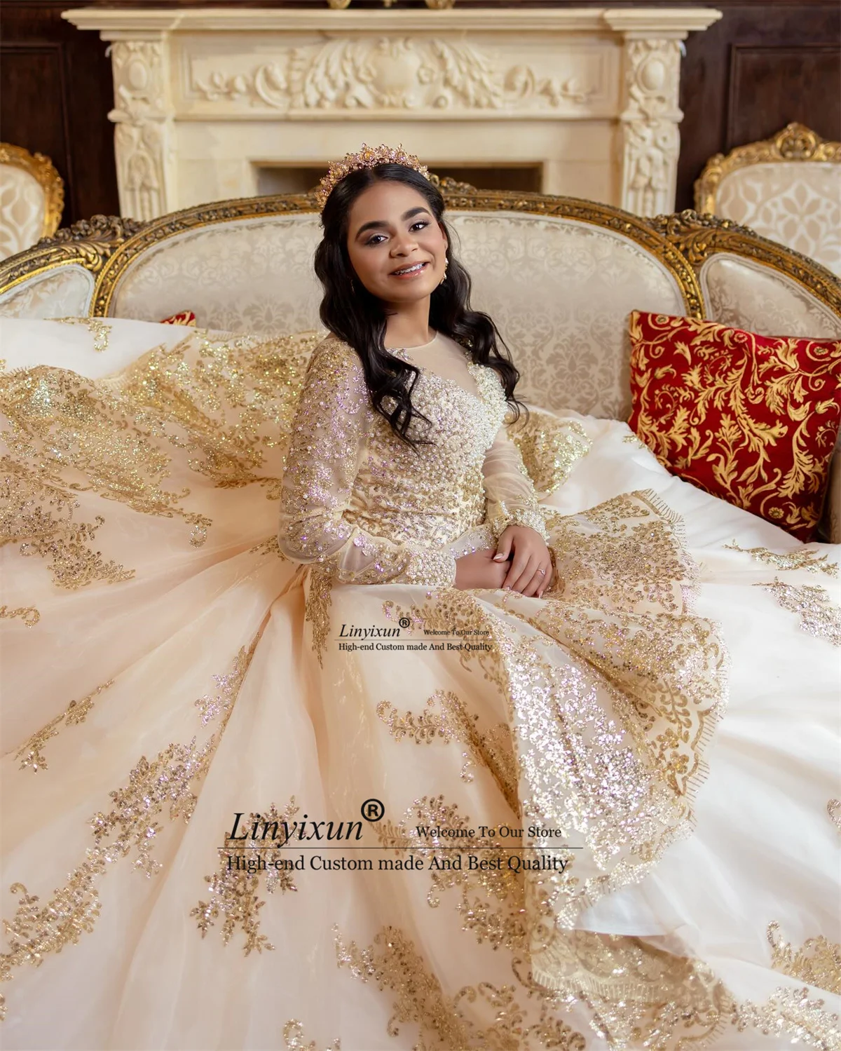 Vestido De baile para quinceañeras con apliques De encaje De lentejuelas personalizado cumpleaños dulce 16 Vestido De princesa con hombros descubiertos Vestido De 15 Anos