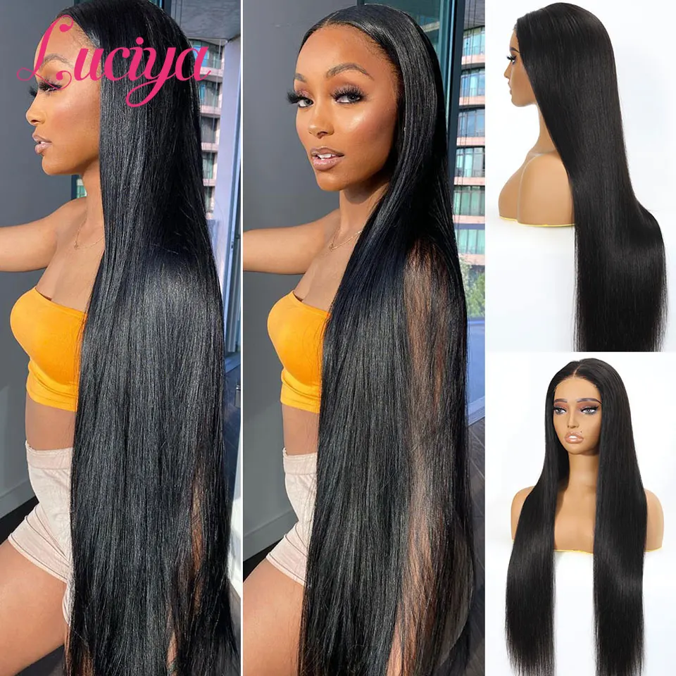 Glueless Wig Human Hair Ready to Wear Bone Straight 13x4 Full Lace Front Human Hair Wigs Pre Plucked 5x5 Hd Lace Closure Wig