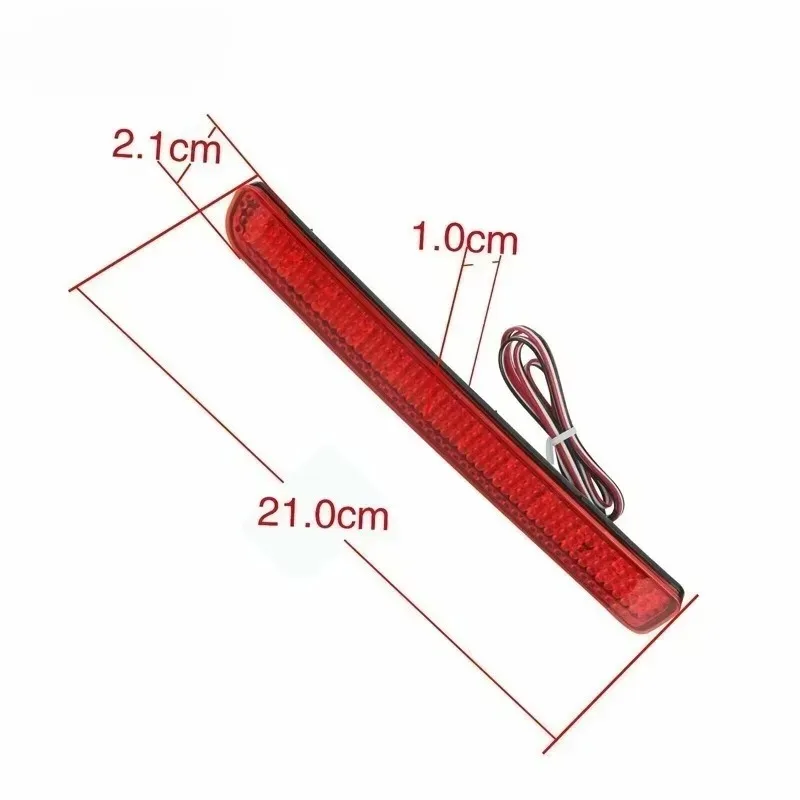 

2 Pcs Black Len LED Brake Stop Tail Light Lamps Bumper Reflector for Rover Sport L320 Rover Discovery 3 4