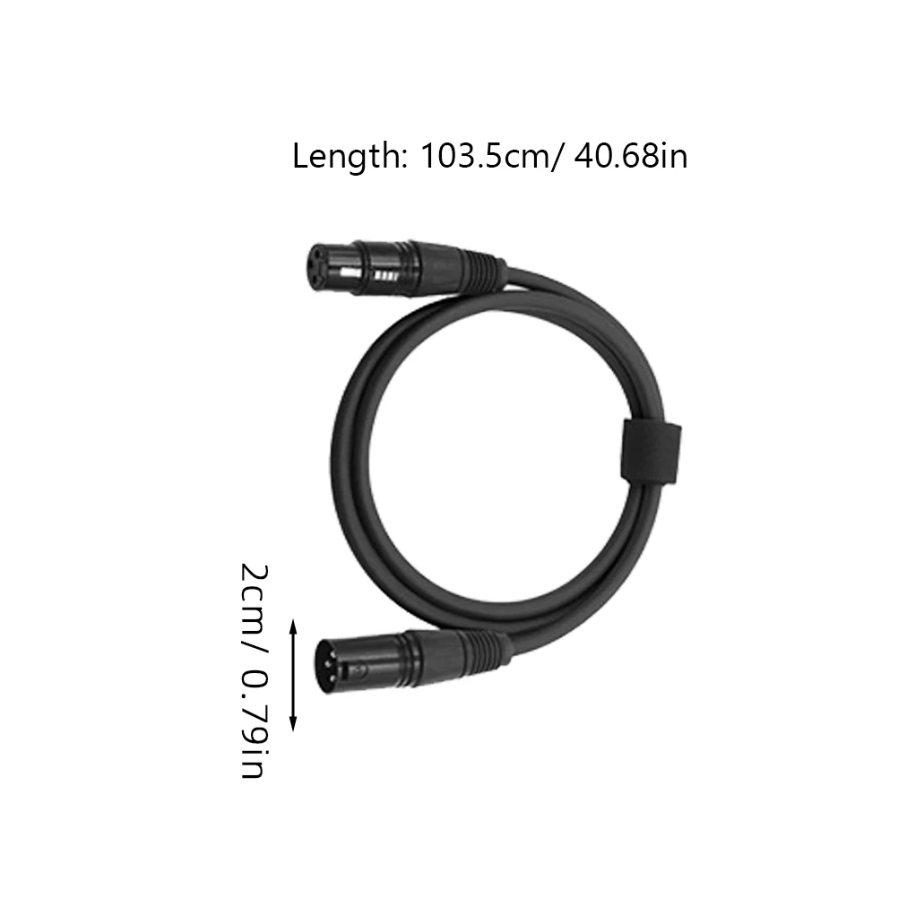 10pcs 1M 3-Pin Dmx Cable For Stage Lighting Waterproof Xlr Male To Female Par Light Moving Head Dj Equipment Black Durable