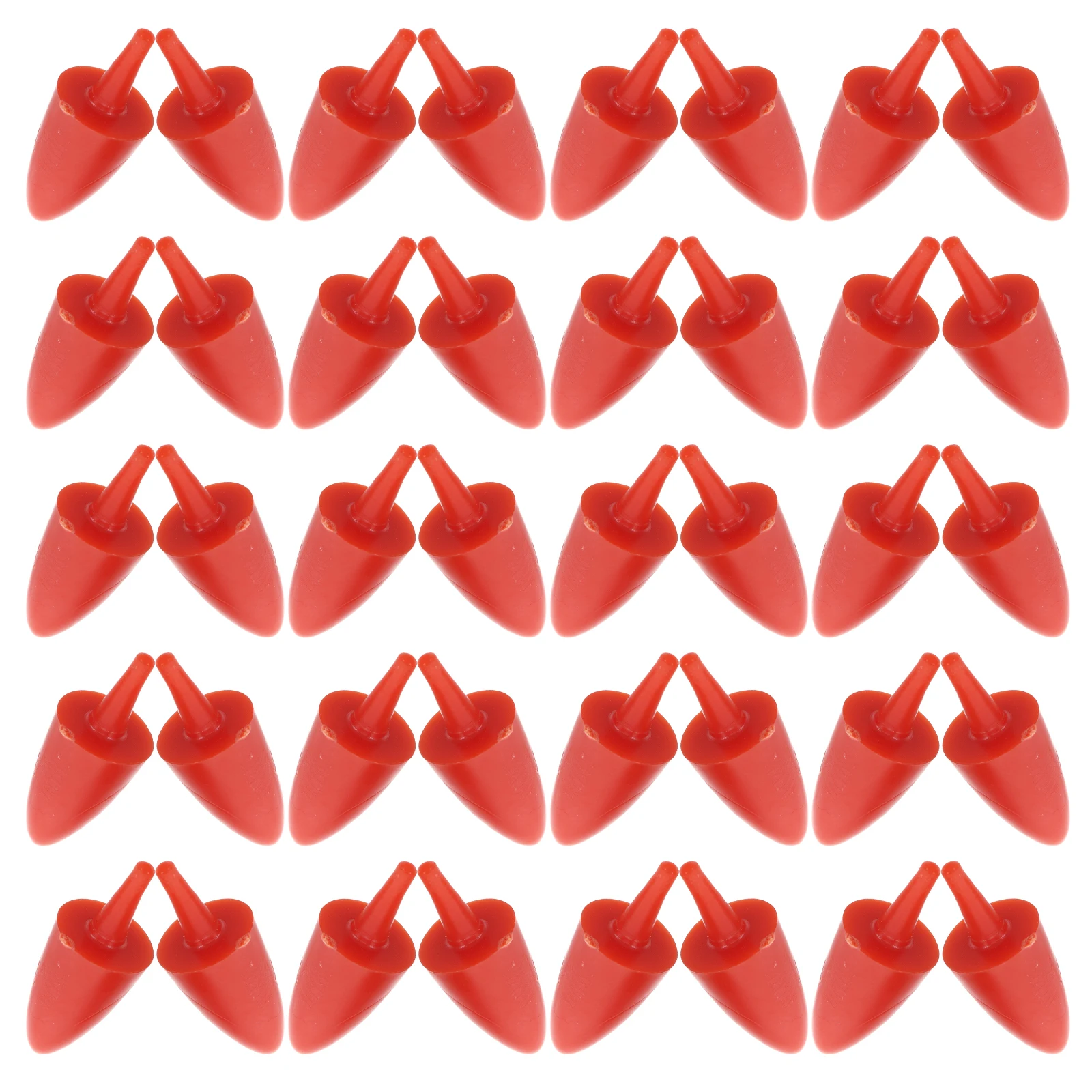 100pcs Snowman Nose Craft Accessories PVC Carrot Shape DIY Supplies Winter Decor Toy Safe Material Family Fun Mini Parts Kid