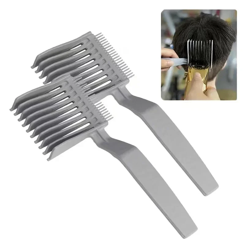 Men's Gradient Hairstyle Comb Hair Cutting Tool Professional Hair Comb Styling Tools Men Flat Top Guide Comb Haircut Clipper