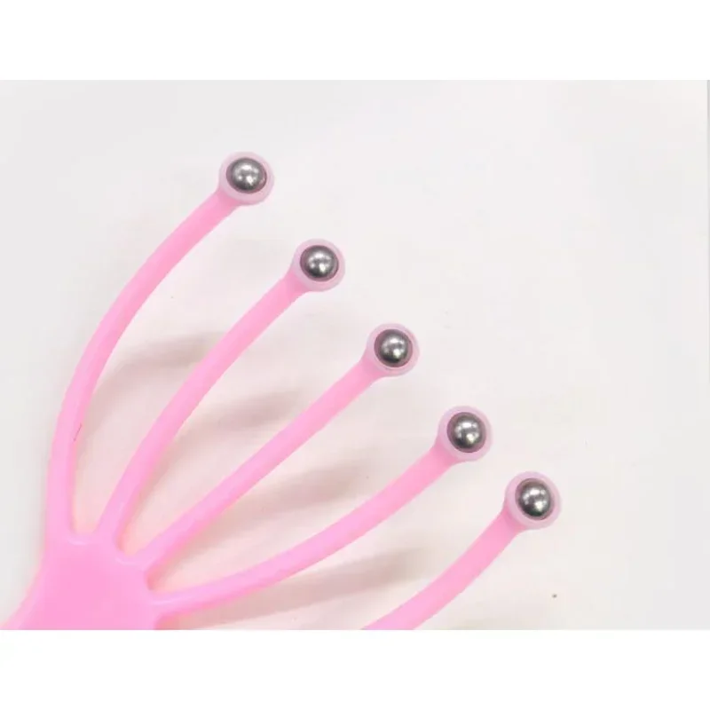 Soft Handheld Head Scalp Massager Neck Ball Comb Roller Five Finger Claws Steel Relax SPA Hair Care for Scratching Head Relief