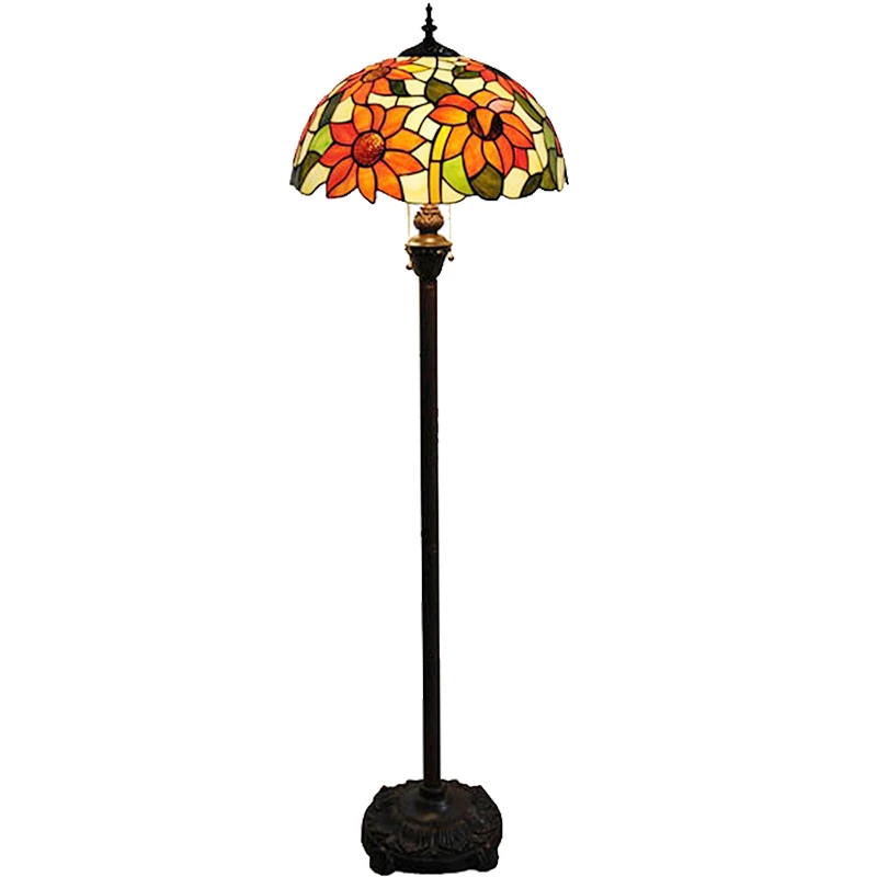 Vintage pastoral baroque dining room bedroom office living room sofa vertical glazed floor lamp