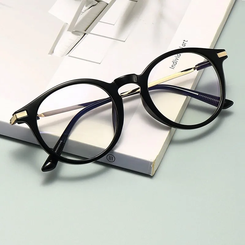 

Fashion Reading Glasses Anti Blue Light Women Men Round Computer Presbyopia Hyperopia Reading Eyeglasses Eyewears +0.0~+4.0