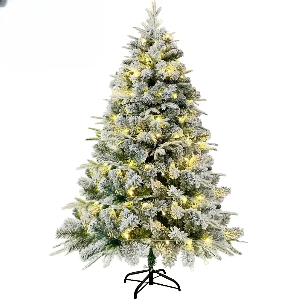 Artificial Christmas Tree PE + PVC Mixed Snowflake Flocking Christmas Atmosphere Home Decoration 1.2m ~ 2.4m