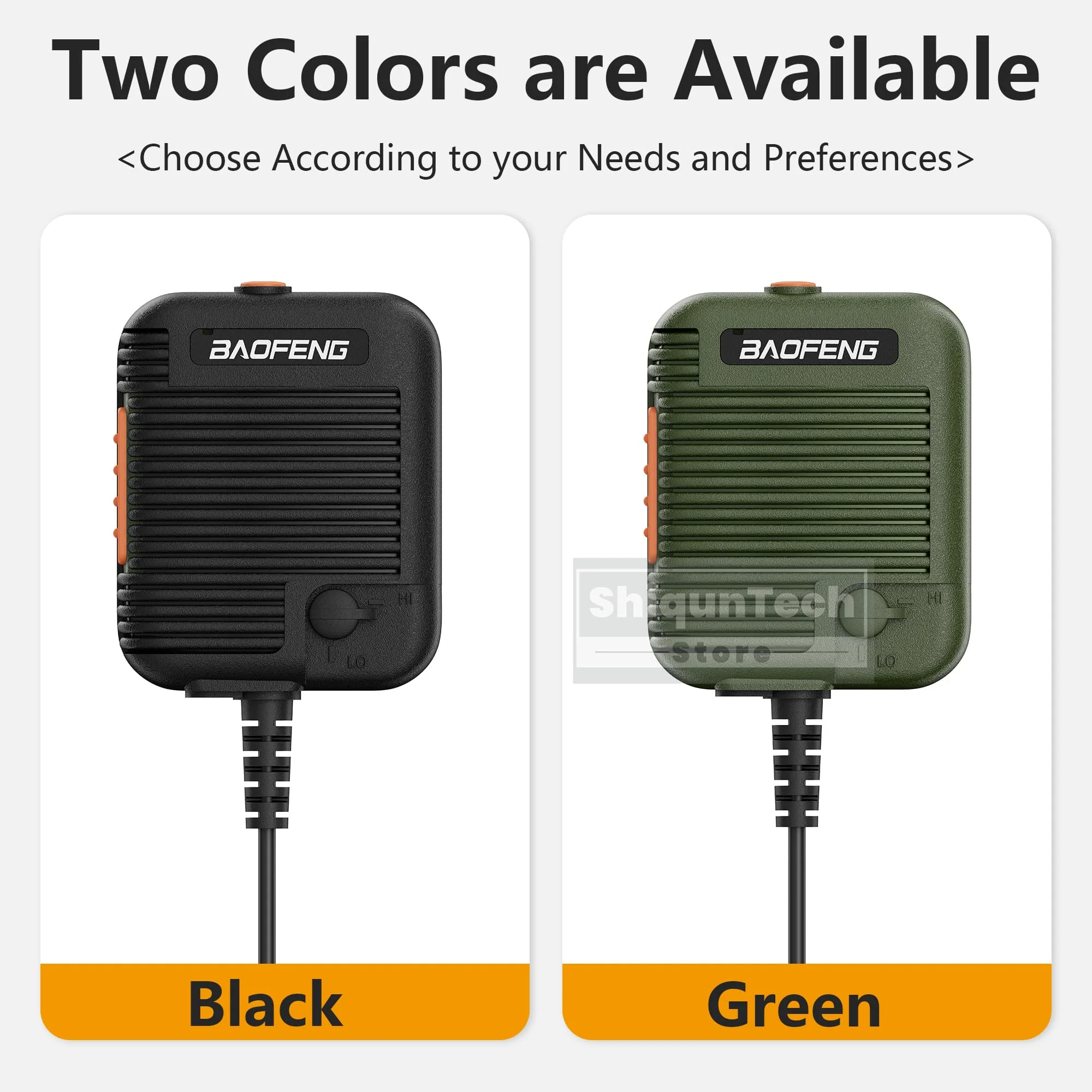 Baofeng Microphone Speaker Mic AR-152 Tactical Mic Volume Adjustable K Plug With 3.5mm Headset Jack For UV-25M DM-32 UV-32 Radio