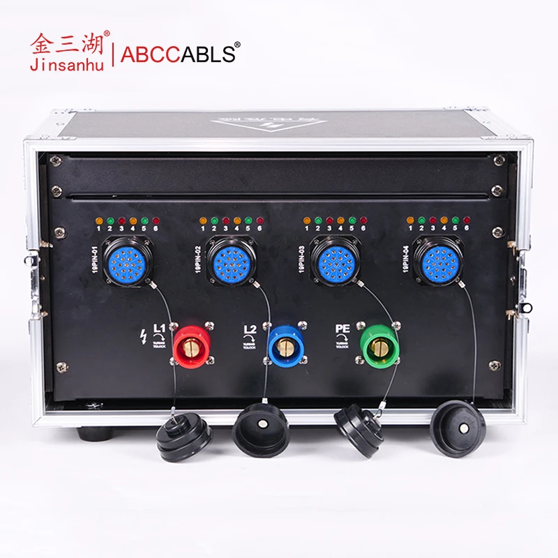 ABCCABLS 24CH Single Phase 220V Stage Power Distribution Box | 4*19Pin Socapex Output Flight Case
