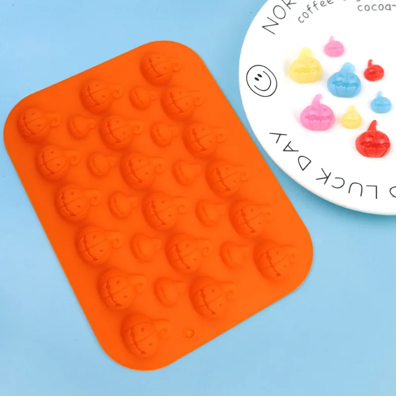 28 Large and Small Pumpkins, Silicone Fudge Mold DIY Chocolate Mould XG1327