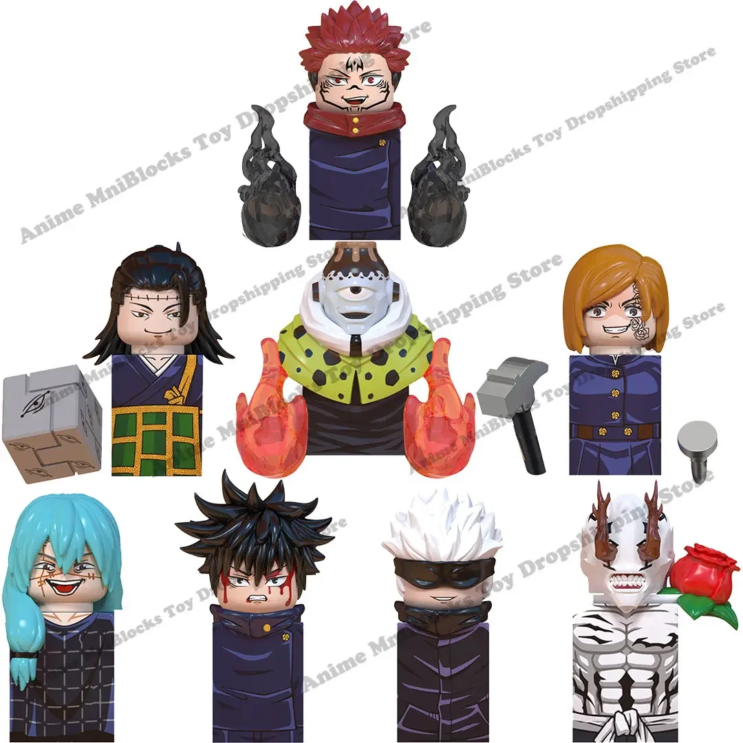 WM Blocks WM6139 Jujutsu Kaisen Itadori Yuji Megumi Gojo Satoru Geto Rogo Mahito Hanao Mini Action Toy Figura Building Blocks