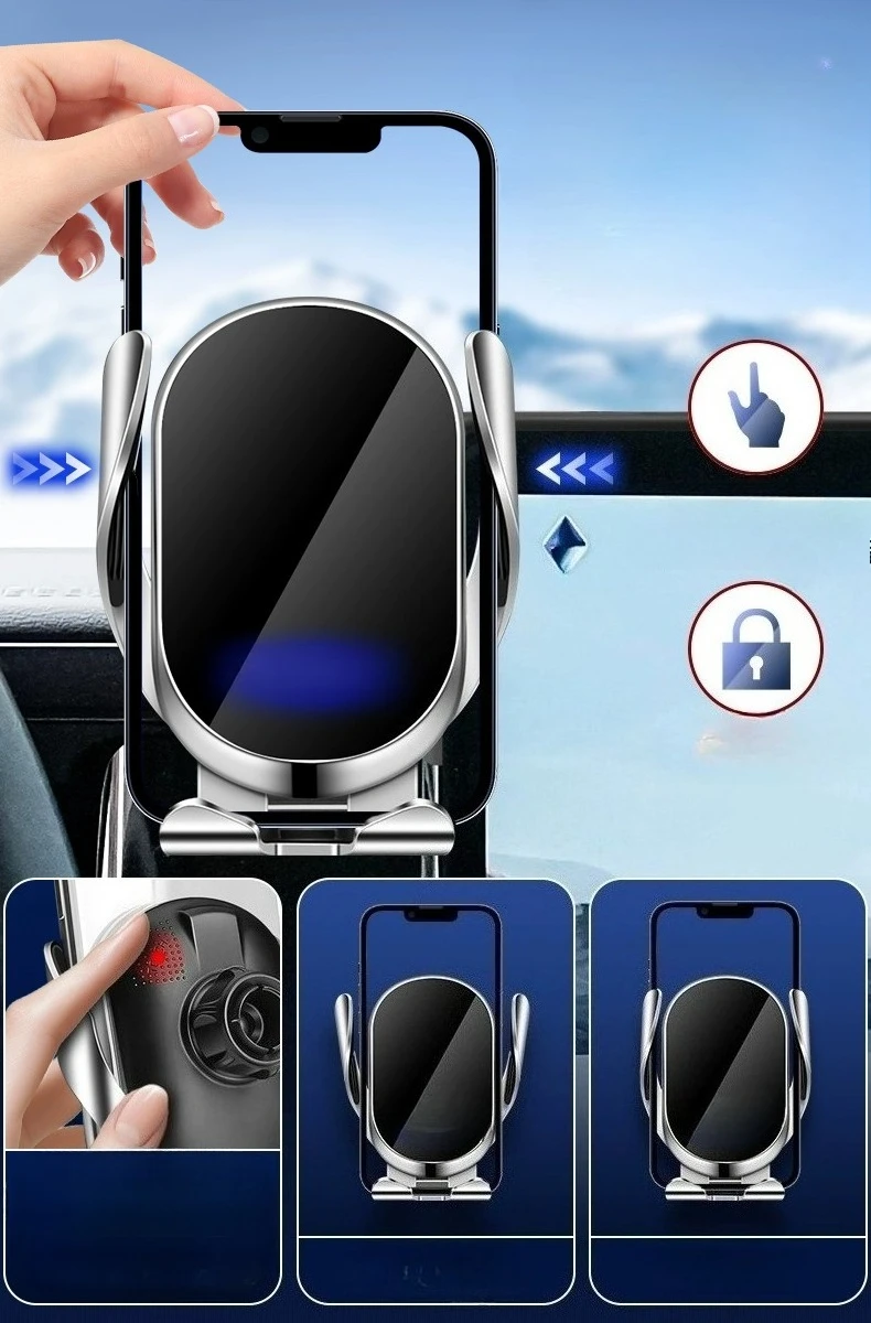 حامل هاتف السيارة المحمول ل EXLANTIX ET EXEED STERRA ET ES 2024 2025 حامل شاحن لاسلكي الجاذبية قوس صندوق تخزين الشاشة