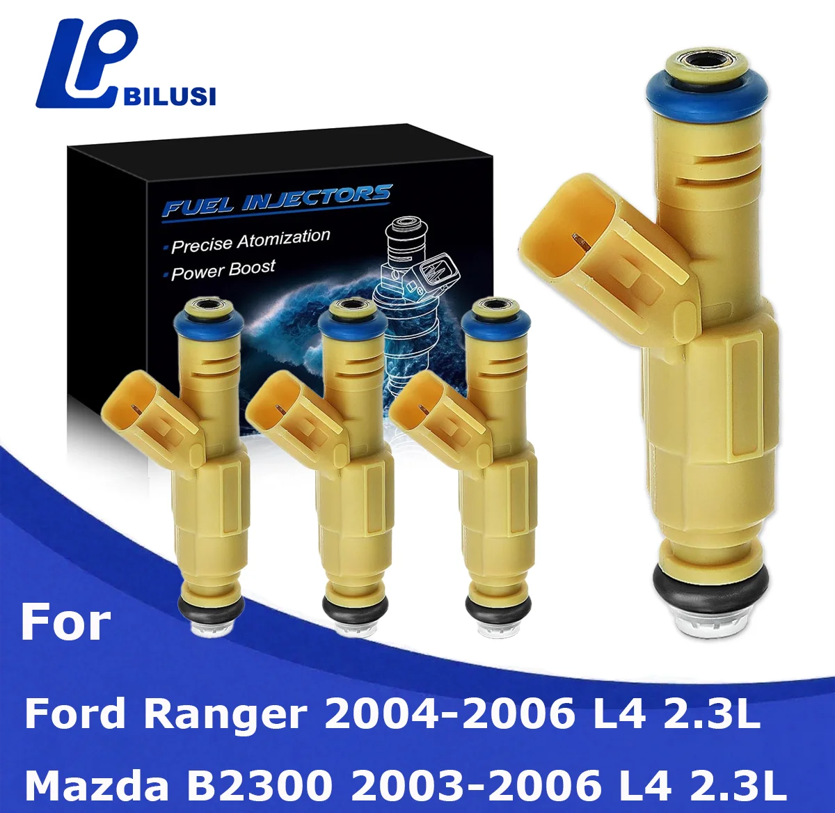 

Bilusi Fuel Injectors Compatible with Ford Ranger 2004-2006 Mazda B2300 2003-2006 L4 2.3L Replace# 4L5Z9F593AA
