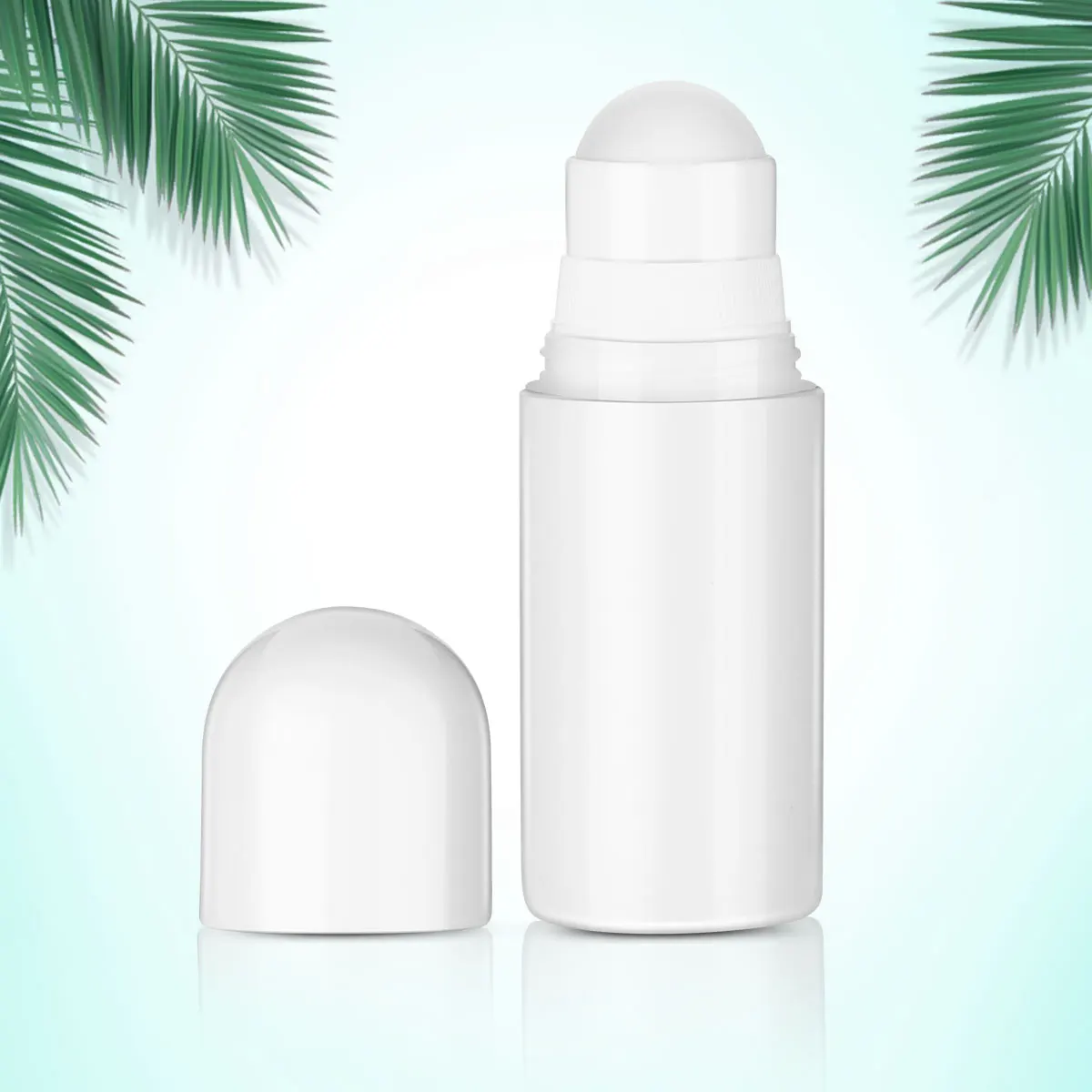 

10 Empty Roll-on Bottles 50ml Travel Size Refillable Plastic Rollerball Containers for Perfume Aromatherapy Oil