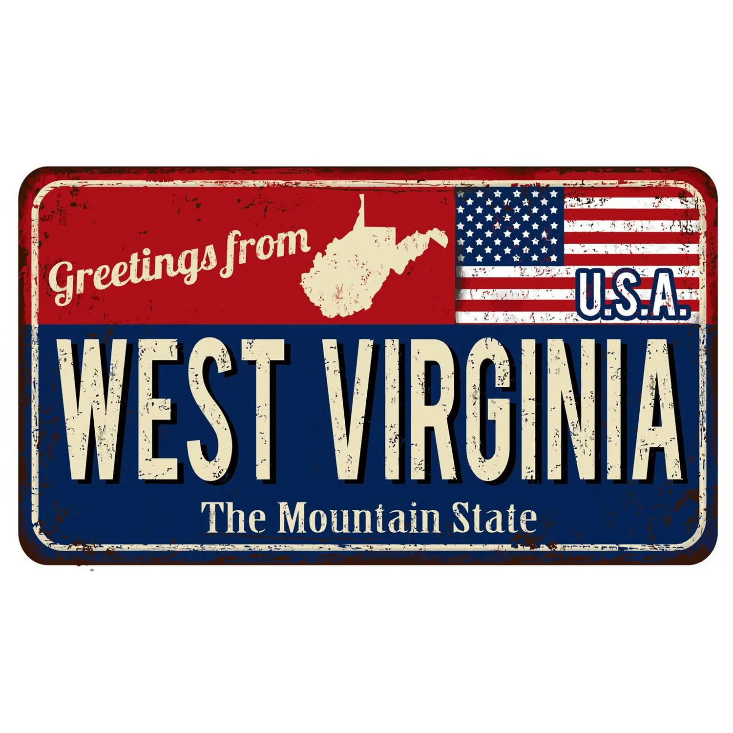American License Plates  Metal Tin Sign for Wall Art Decoration Vintage Tags Metal Automotive Signs For Cafe Bar Club Garage Pub