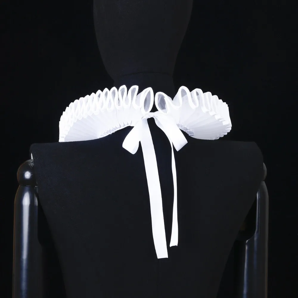 Detachable Shakespeare Neck Ruffled Collar Elegan Vintage Renaissance False Collar Victorian Costume Retro Ruff Collar