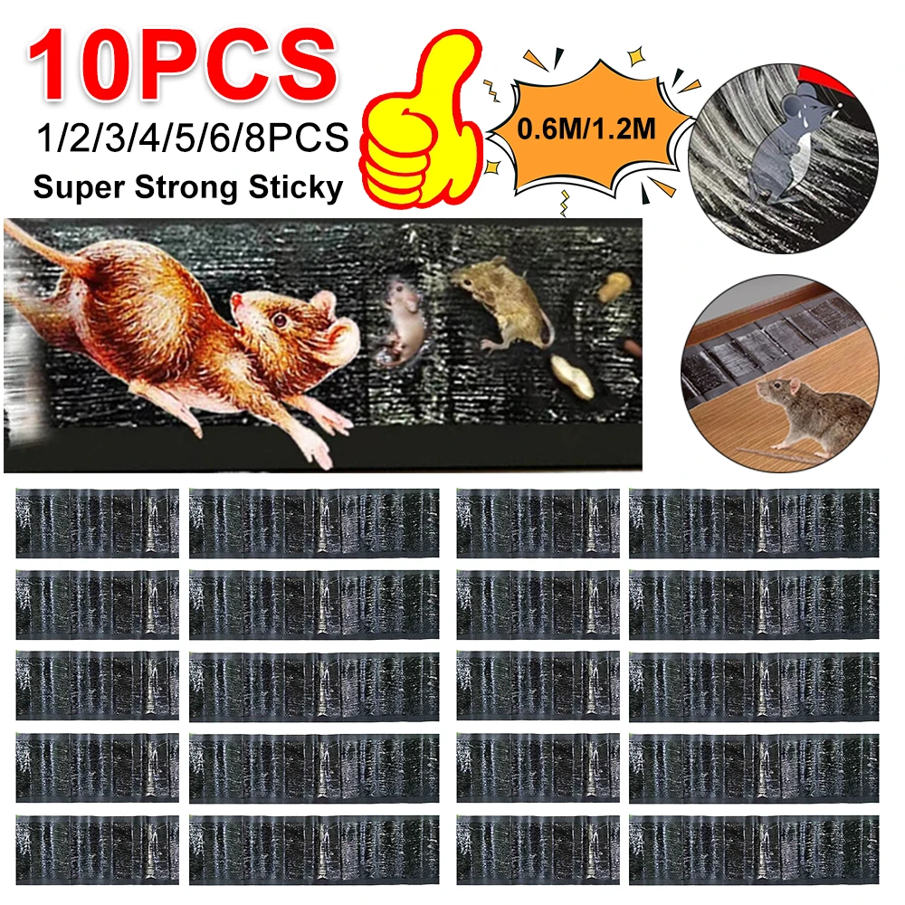 1-10PC Mouse Board Sticky Mice Glue Trap High Effective Rodent Rat Snake Bugs Catcher Pest Control Reject Non-toxic Eco-Friendly