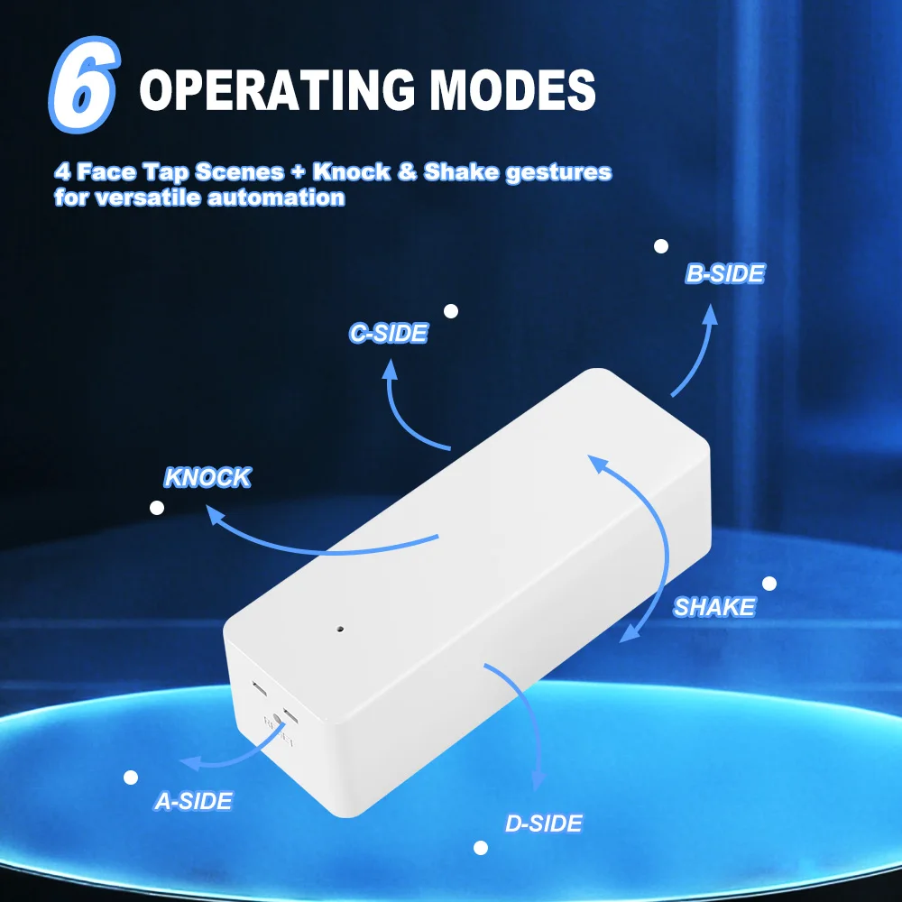 Tuya Zigbee Scene Controller 4 Tap Scenes Smart Scene Cube Home Assistant High Accuracy Ultimate Shortcut Key Linkage Smart Home