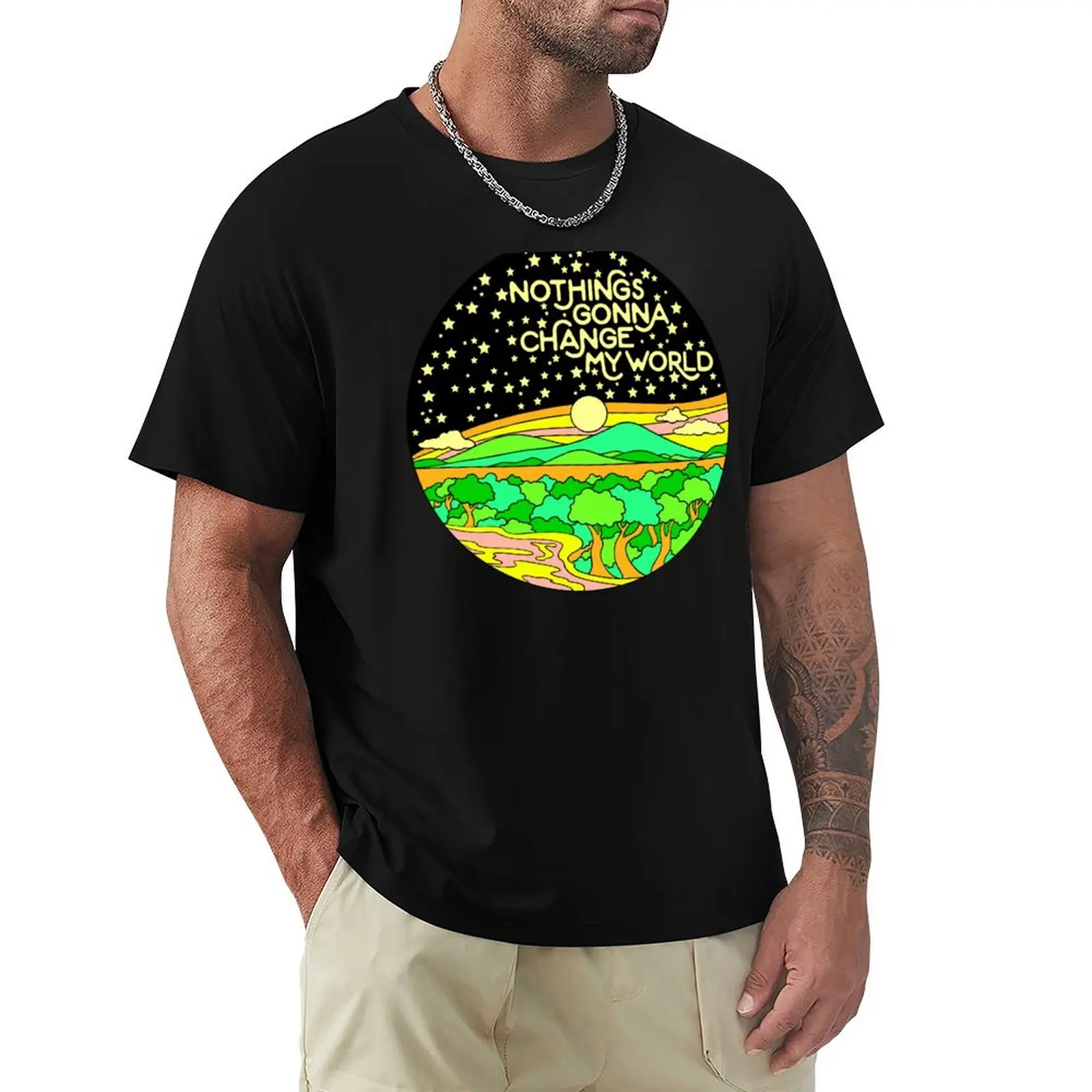 

Across the universe T-Shirt Plus Size Basic Short Sleeve Top