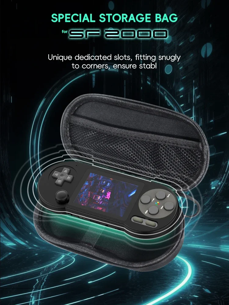 DATA FROG SF2000 Bag Original Carry Protective Case Bags for SF2000 Black Video Game Console Accessories