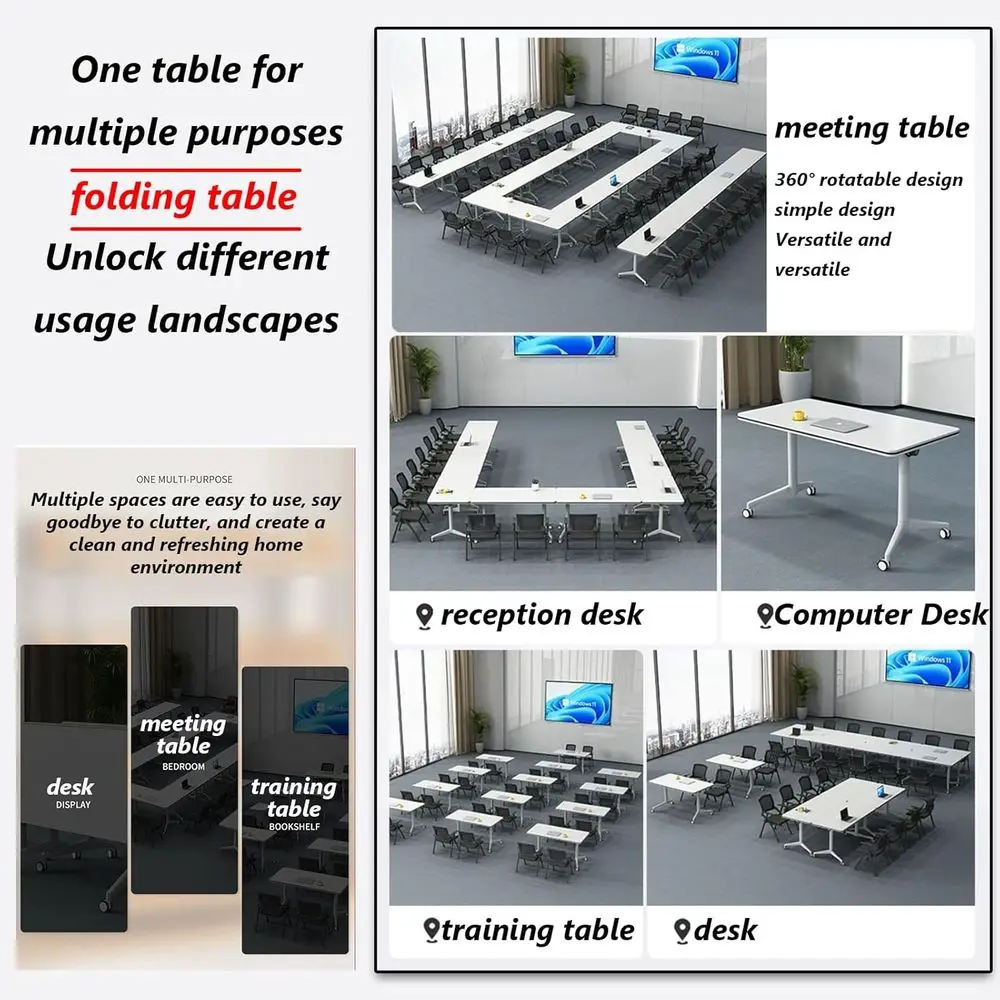 Portable Training Tables on Wheels for Office and Conference Room Use