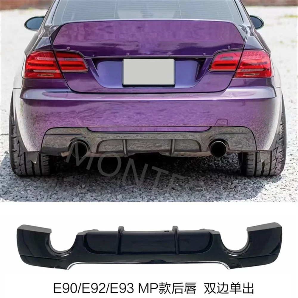 Per BMW E92 E93 2007-2013 M TECH diffusore paraurti posteriore in plastica ABS nero paraurti diffusore posteriore