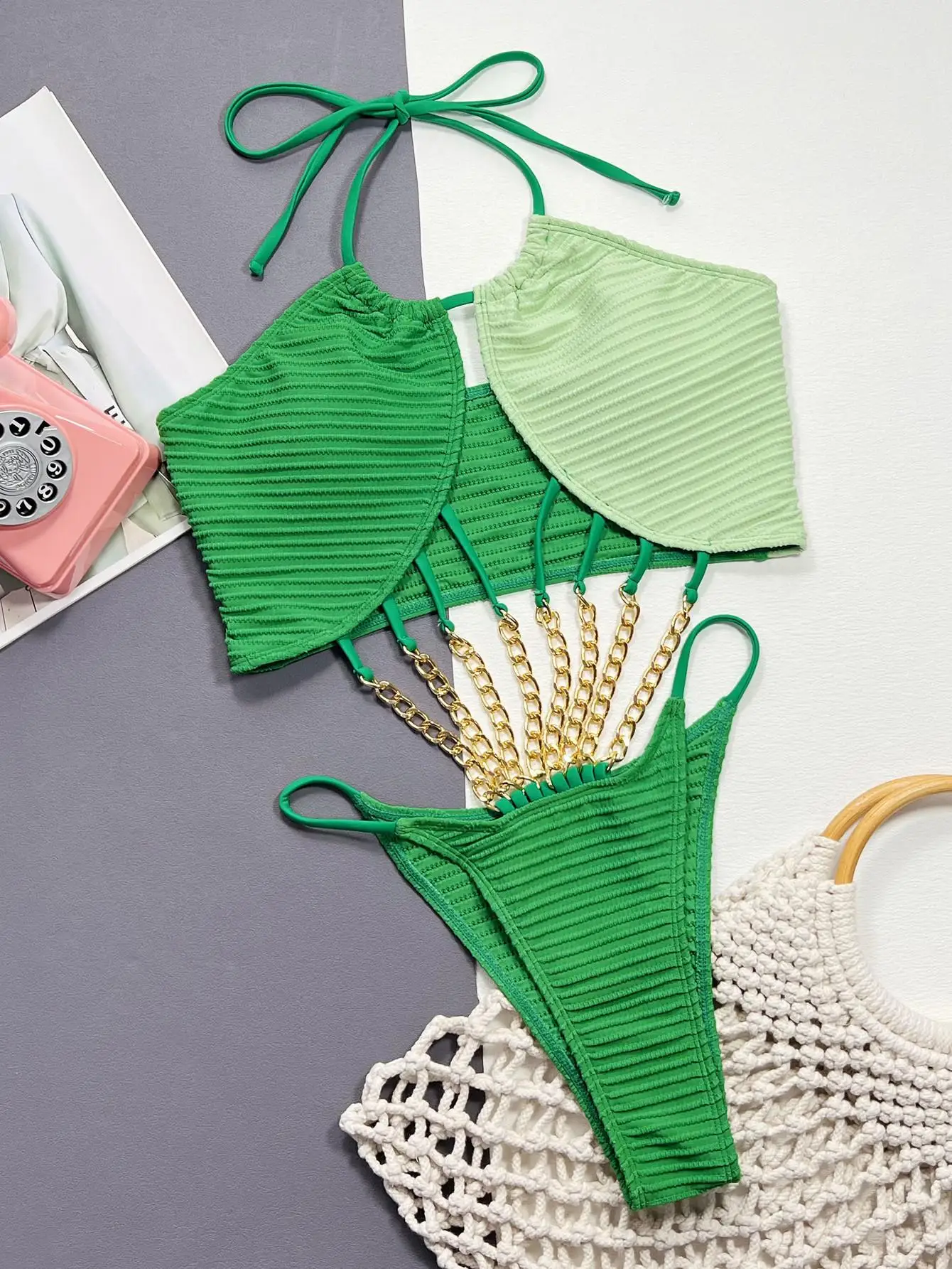 2024 New Fashion Women's Sexy Solid One-Piece Swimwear Hollow Out Strapped Beachsuit Hot Summer Bathingsuit Swimsuit
