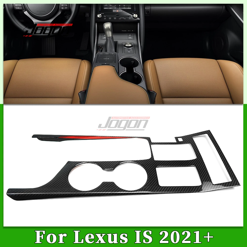 

LHD Carbon Fiber Interior Console Gear Shift Knob Cover Trim For Lexus IS300 IS350 IS500 IS F SPORT 2021-2024 Car Accessories