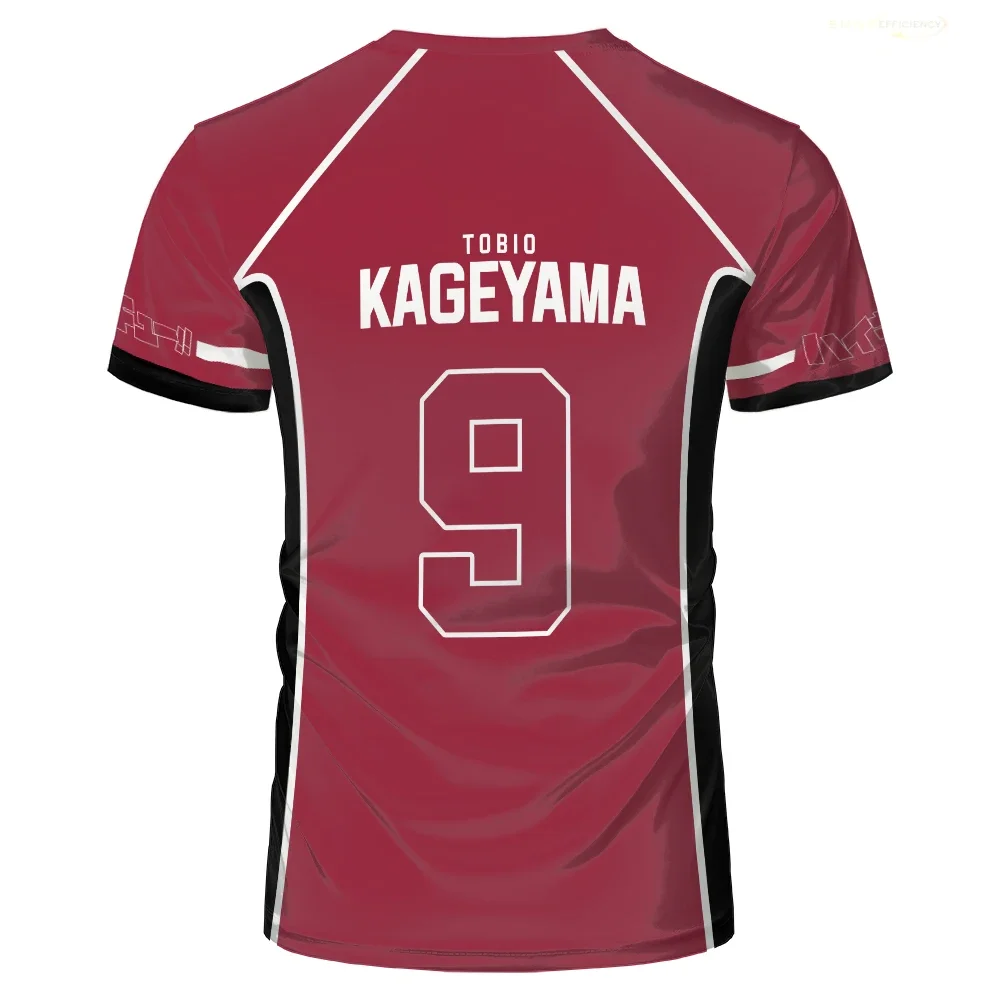 Janpan Anime Haikyuu Fukurodani Red Cosplay T-shirts Cartoon Costume Men's T Shirt Karasuno High School Boys Volleyball Jerseys