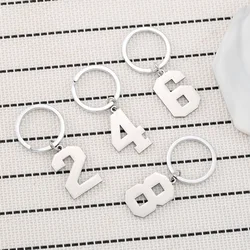 digital keychain Design art Number digital pattern Pendant Car Key Chains Handmade Glass Cabochon Keychain