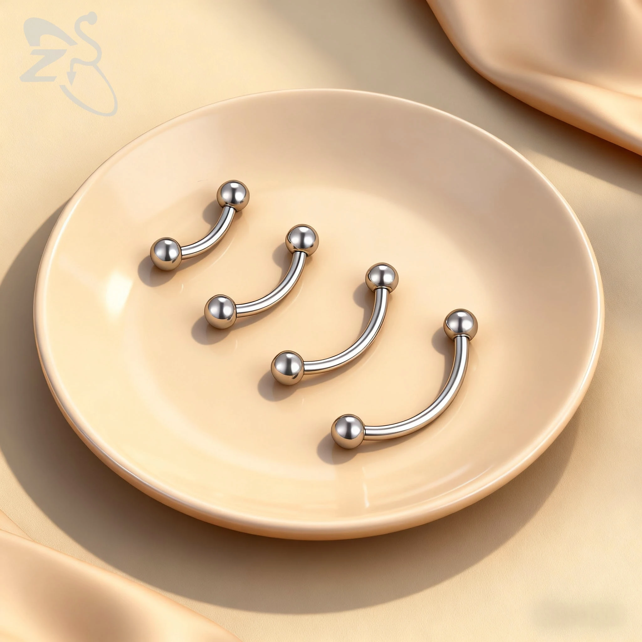 G23 Titanium Eyebrow Ring with Internal Thread for Piercing