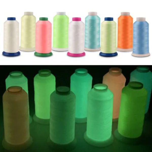 

3000 Yards Night Light Threads Stitching Colored Glow Embroidery Machine Luminous