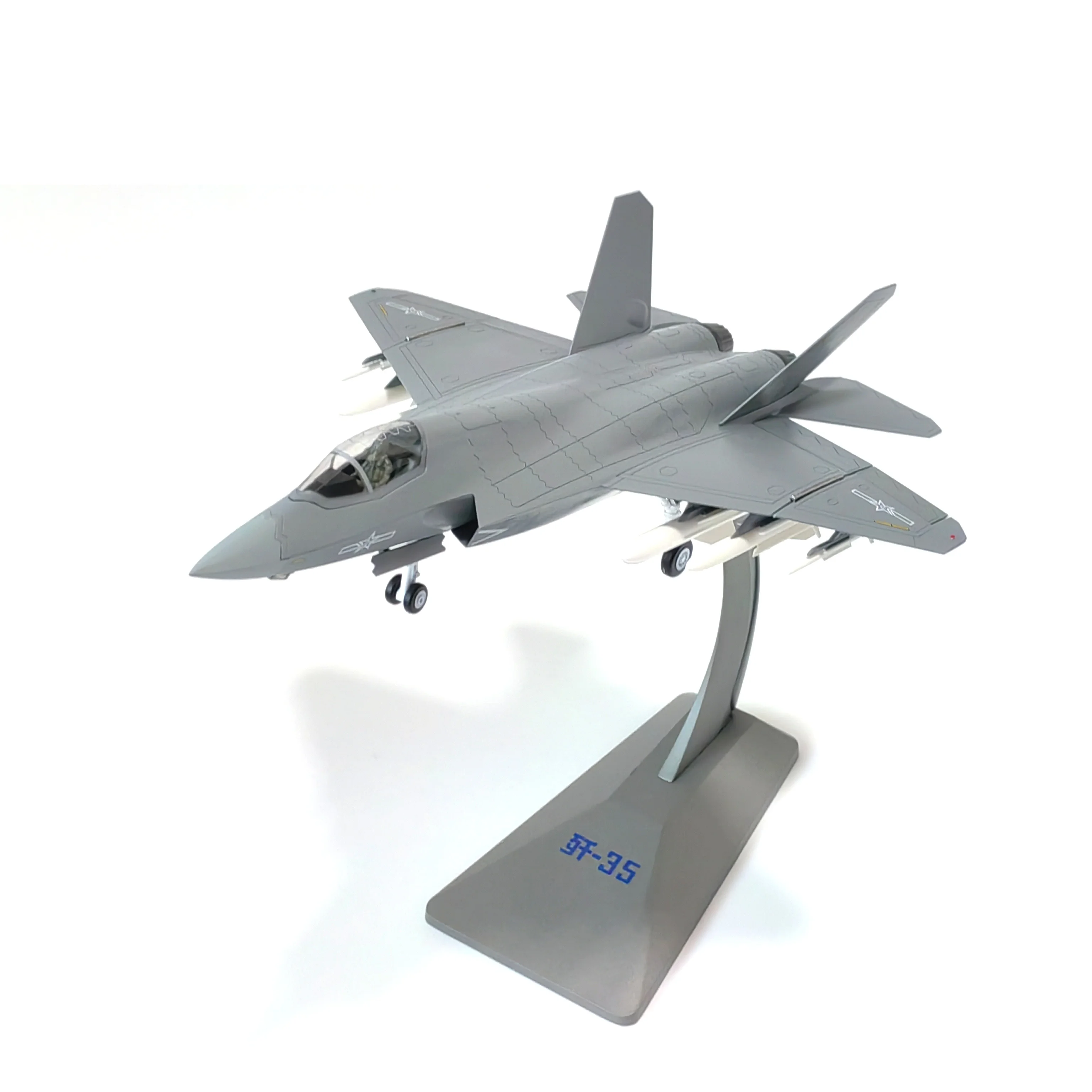 J35 1/48 Metal Scale Model Airplane (Including Base) Home Placement, Collection Decoration Creative Gift