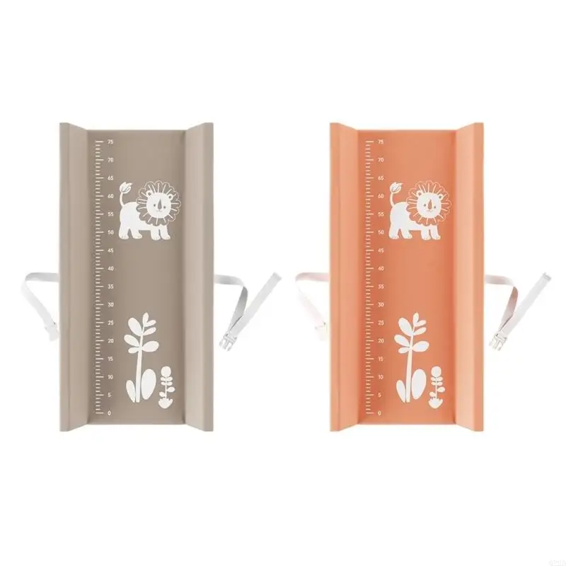 

Q22D Leakproof Baby Changing Pad Wipeable Safety Fastening Band Fun Animal Pattern