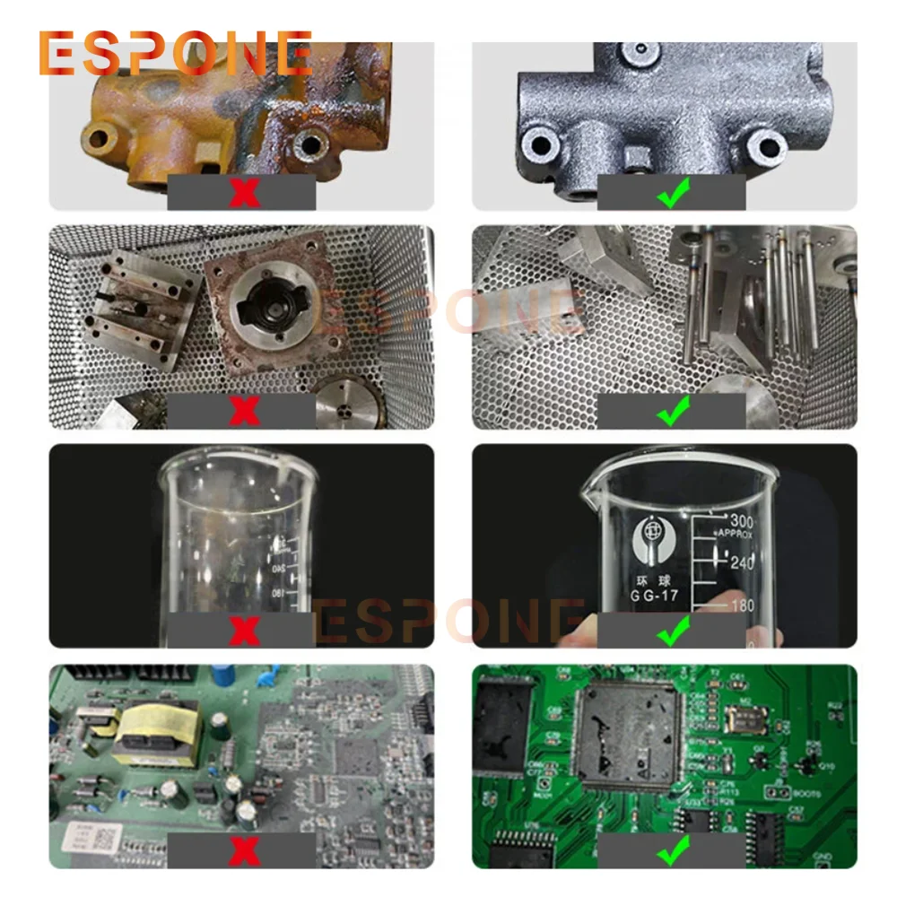 ESPONE Washing Machine Print head Ultrasonic Cleaner For Clogged/Blocked print Glasses Circuit Board Intelligent Cleaner DA-968