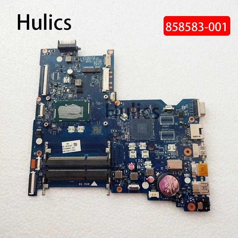 Hulics Used For HP 15-AC 250 G5 15-AY 15-AY005TX Laptop Motherboard 858583-601 858583-001 BDL50 LA-D703P I3-5005U CPU Board