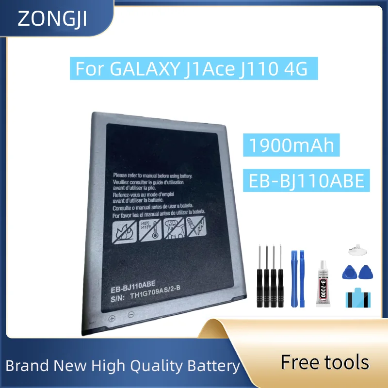 

Новый аккумулятор EB-BJ110ABE 1900 мАч для GALAXY J1Ace J110 4G, аккумулятор для мобильного телефона + бесплатные инструменты
