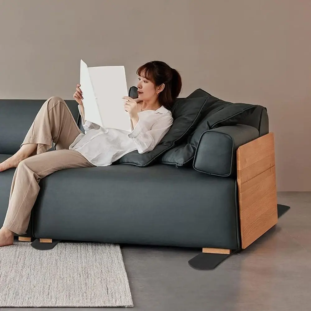 

2Pcs Durable Rubber Rail Pads Hardwood Floor Protectors Anti Skid Furniture Pad Non Slip Furniture Leg Strap for Hardwood Floors