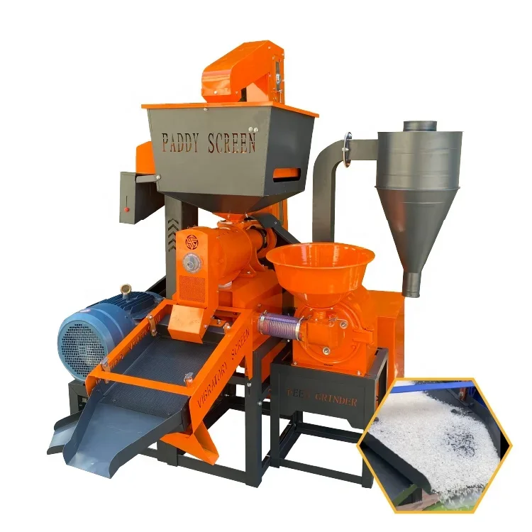 Chinese factory manufacturers farm rice mill high capacity 600kg/hour rice miller Diesel-powered rice milling machine