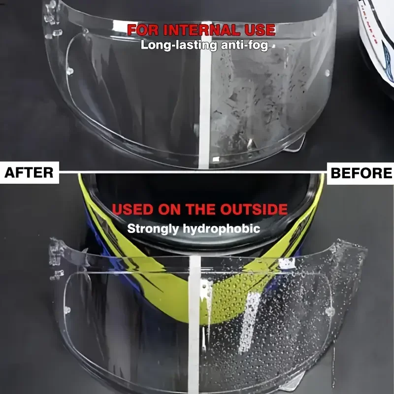 Fasilawei Durable Nano Anti-Fog Coating: Motorcycle Helmets/Cars, Enhanced Visibility, Fog-Proof Kit, All Helmets/Glass Compatib