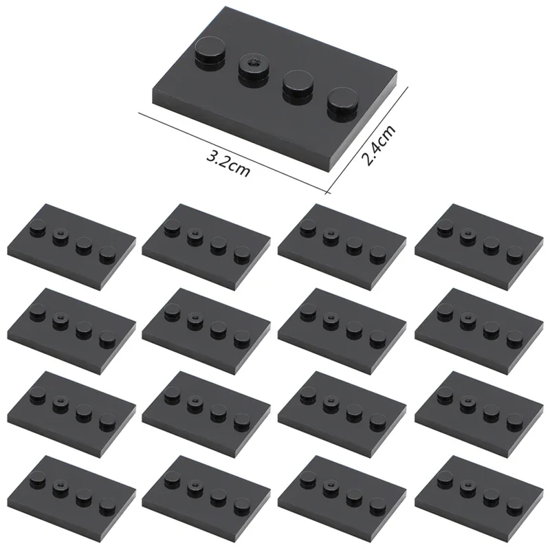 MOC 50/100/200Pcs Stand Base Plate for Mini Action Figures Small Particles 1x4 DIY Bricks Building Blocks Model Toys for Kids