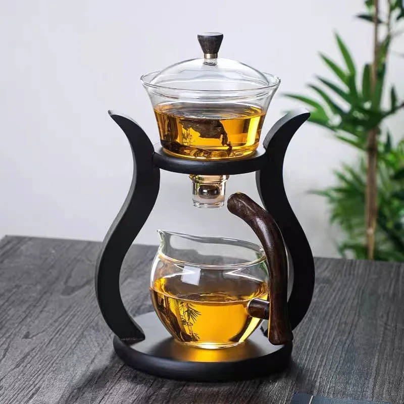 Kungfu Tea Cup Set Teapot Glass Teapots Household Magnetic Suction Teapot Living Room Tea Making Artifact Gaiwan Pu Erh Kettle