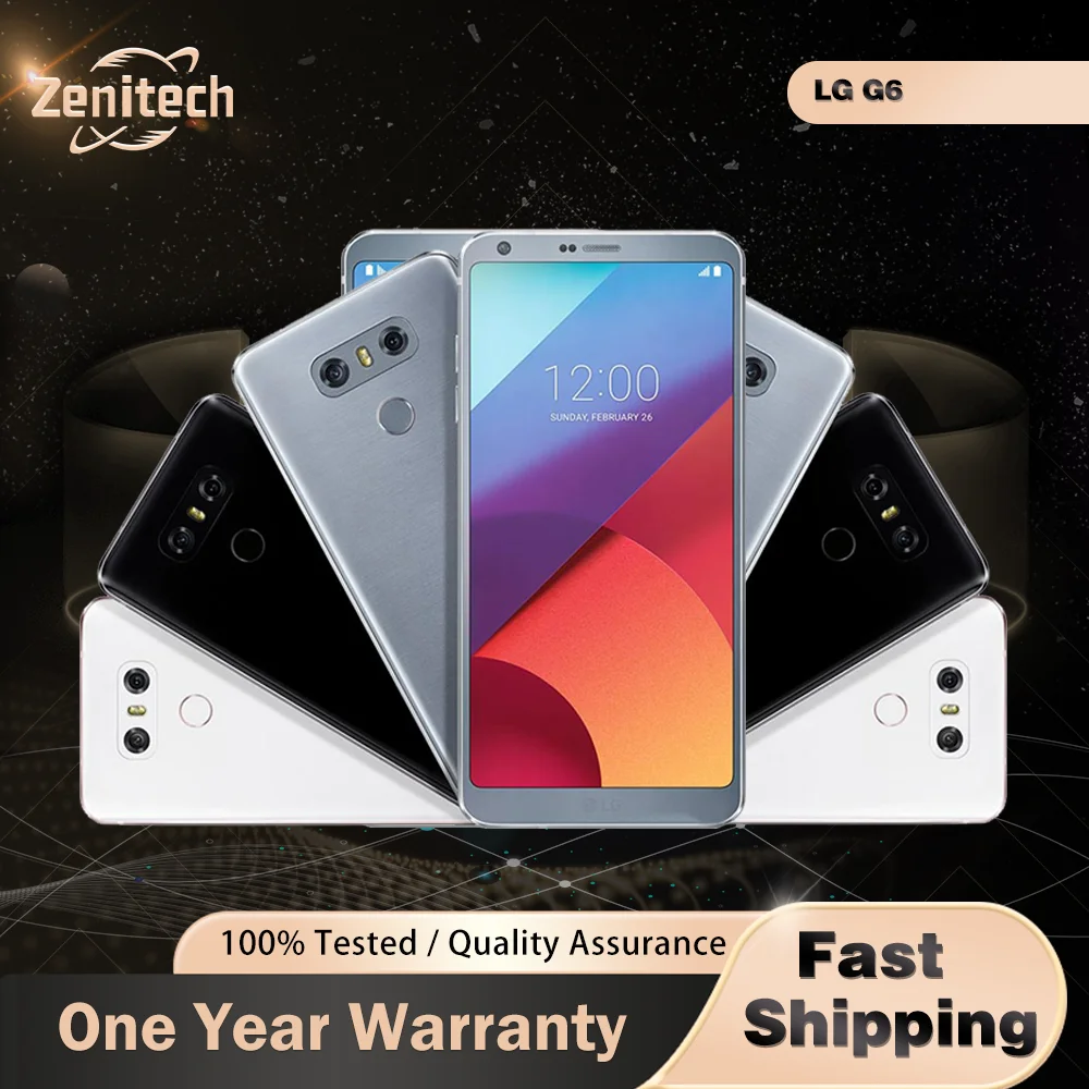 Tlphone portable d'origine LG G6 G600 H870 H873 4G 4GB RAM 32GB ROM 5.7 ''double 13MP + 5MP Snapdragon 821 Quad-Core Android SmartPhone