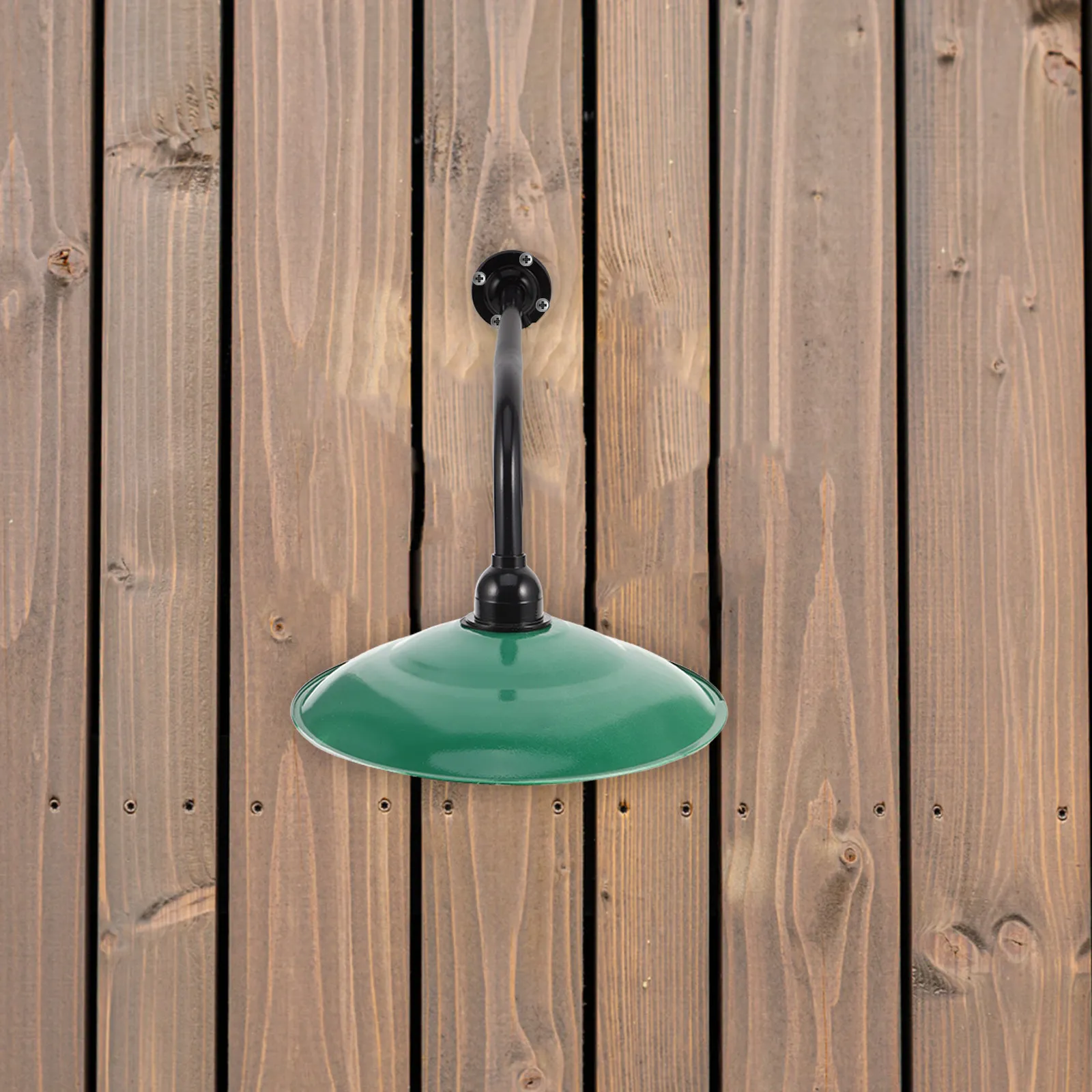 Enamel Lamp Shade 30Cm Vintage Industrial Metal Street Lamp Cover Retro Outdoor Light Shade Protective Anti-Glare for Garden
